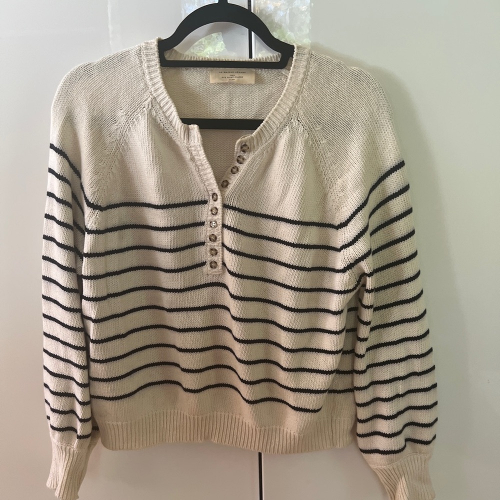 Sézane Leontine Jumper Cream Knit Sweater XS